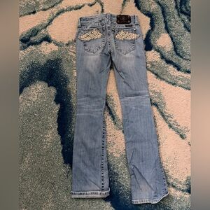 Miss Me Light Blue Boot Cut Jeans with Embellished Pockets